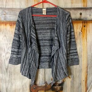Women's Gray Open Front Sweater